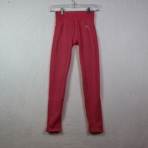 ONER Seamless Workout Leggings Coral High Waisted Activewear Size Small